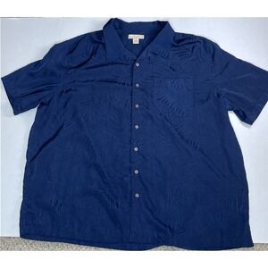 Island Outfitters Men's 3XLT Blue Short Sleeve Hawaiian Button Down Shirt Beach